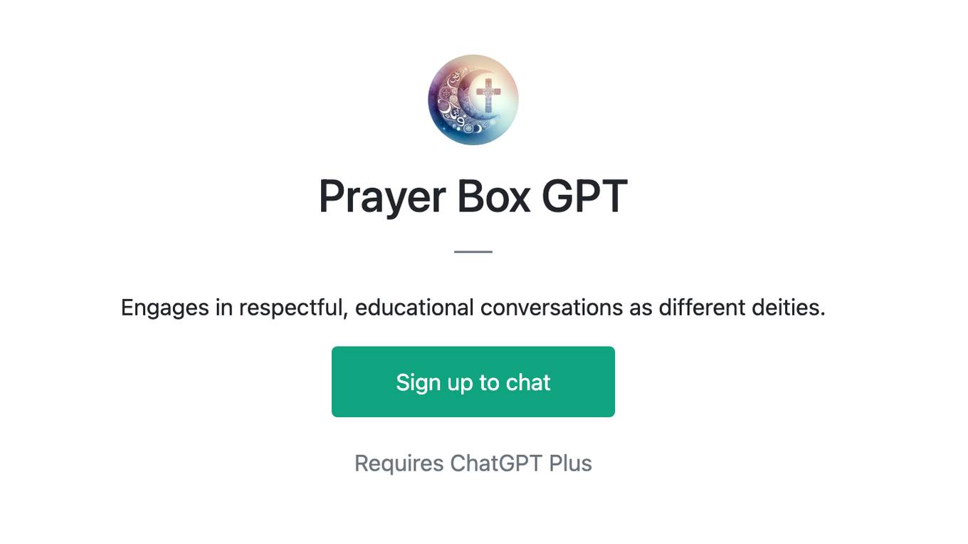 Prayer Box GPT Screenshot