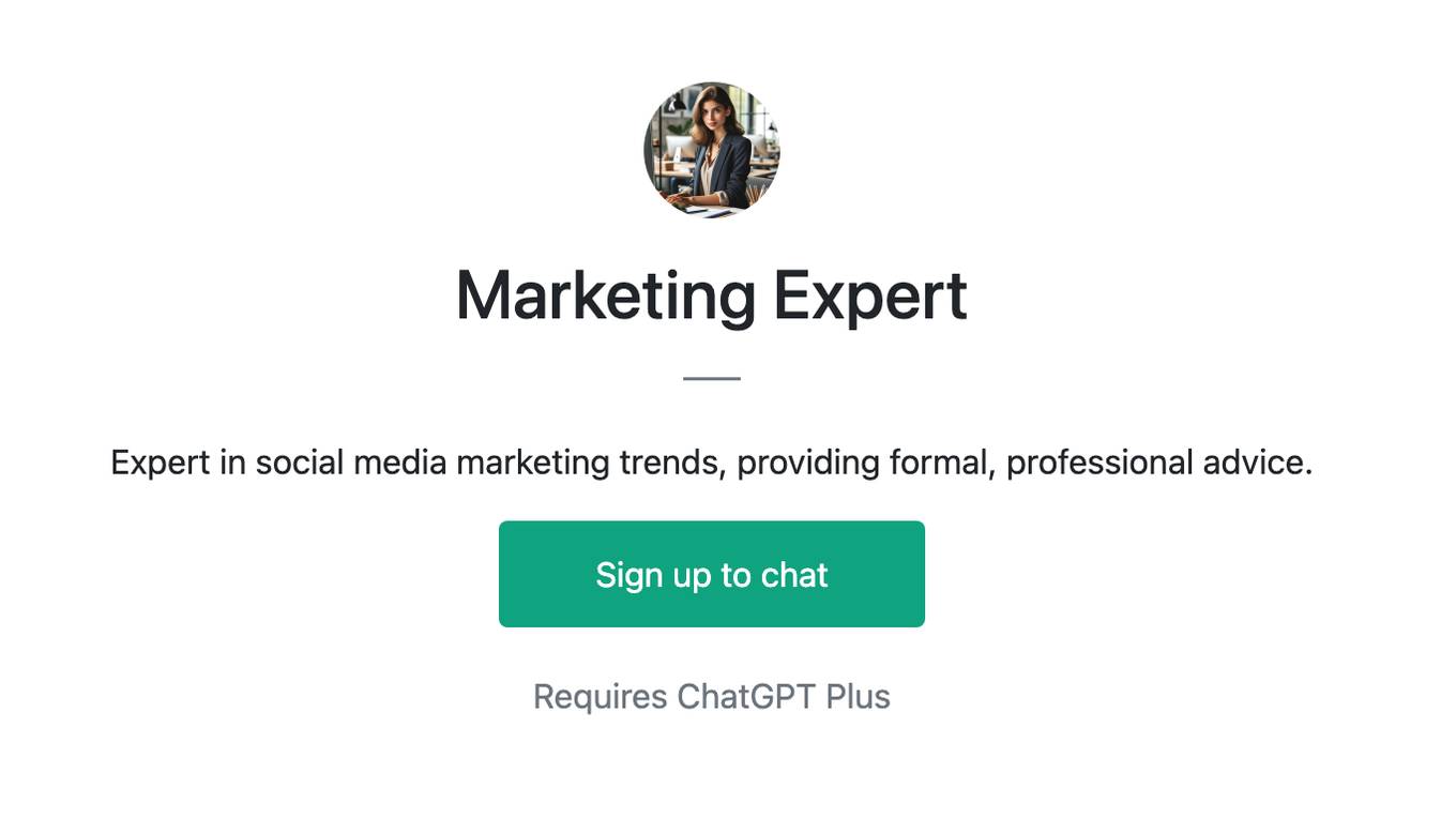 Marketing Expert Screenshot