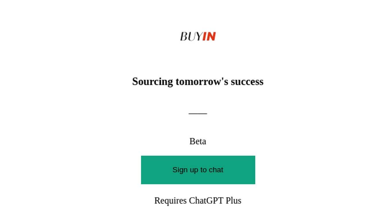 Sourcing tomorrow's success Screenshot