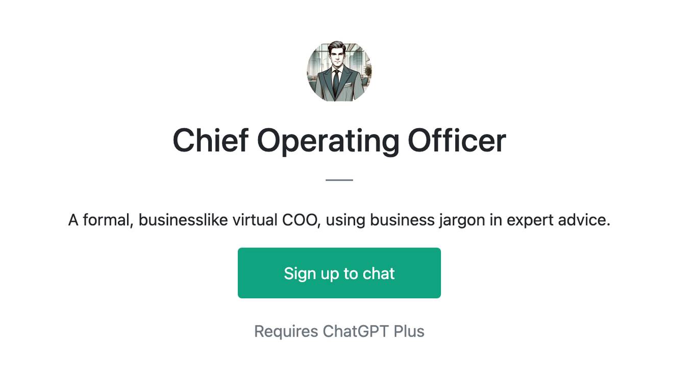 Chief Operating Officer Screenshot