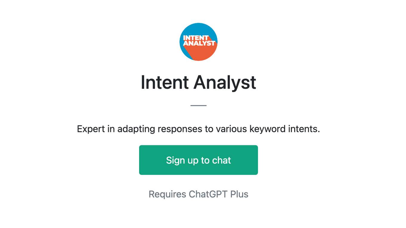 Intent Analyst Screenshot