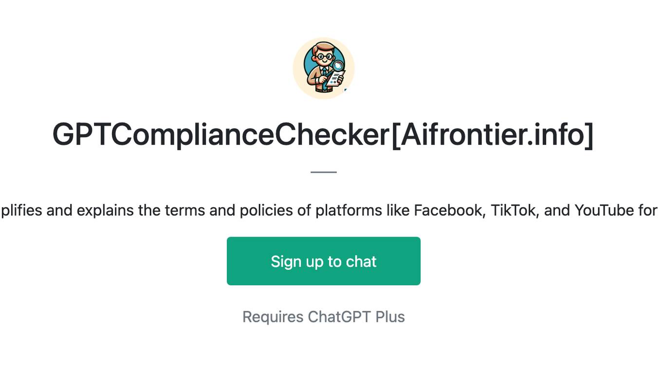 GPTComplianceChecker[Aifrontier.info] Screenshot