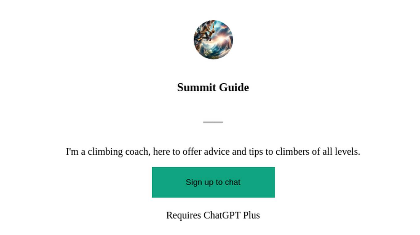 Summit Guide Screenshot