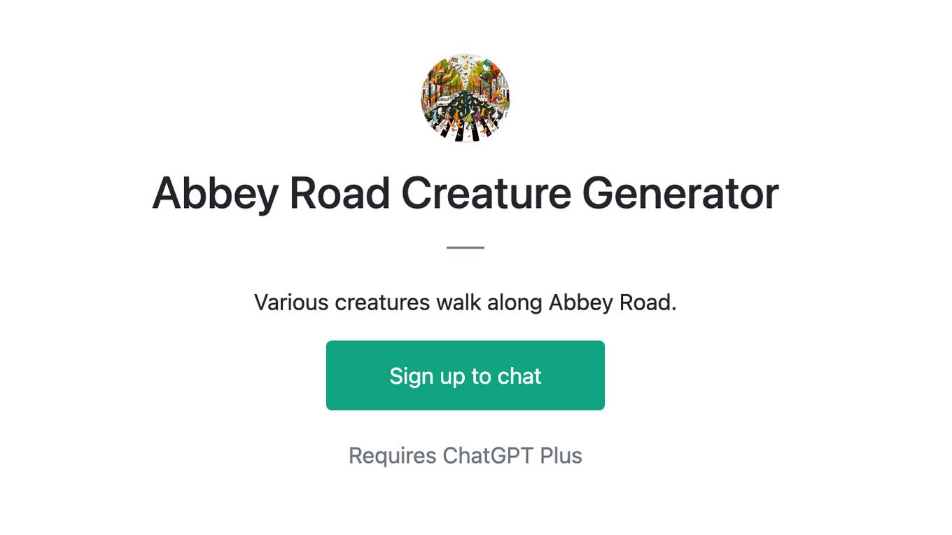 Abbey Road Creature Generator Screenshot