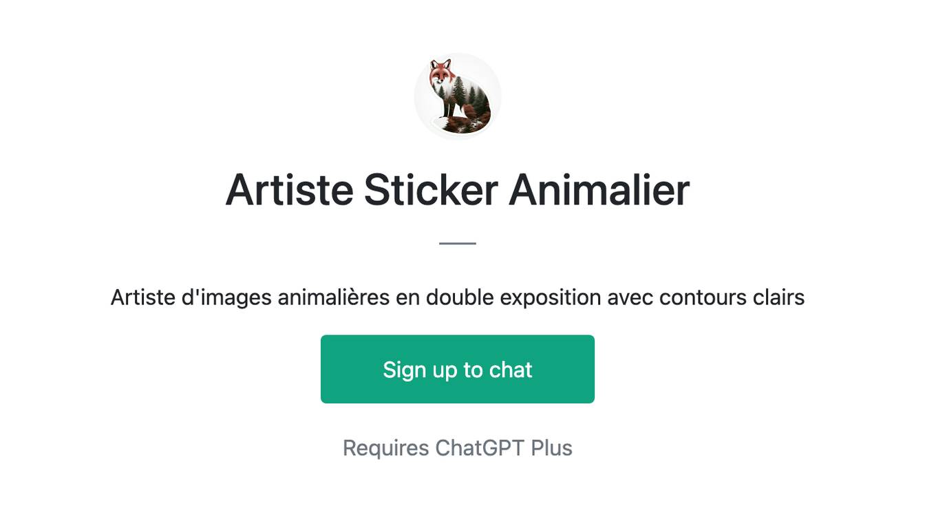 Artiste Sticker Animalier Screenshot