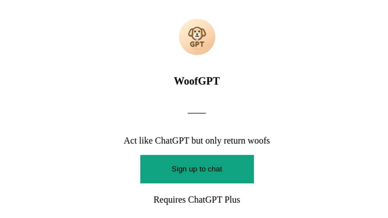 WoofGPT Screenshot