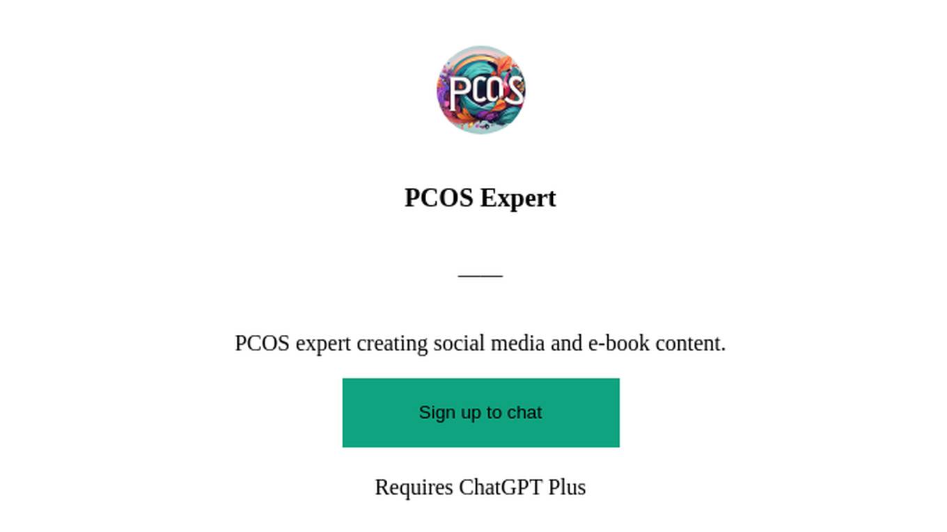 PCOS Expert Screenshot