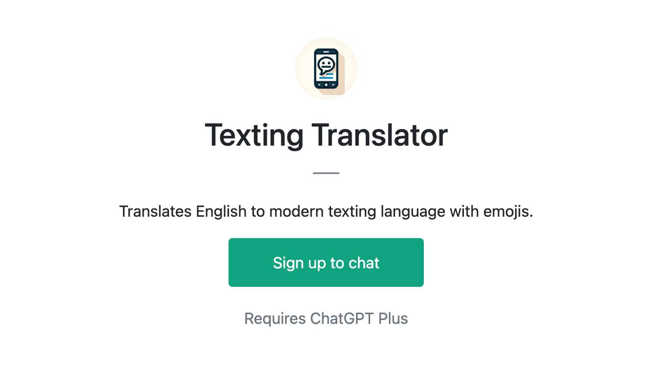 Texting Translator Screenshot