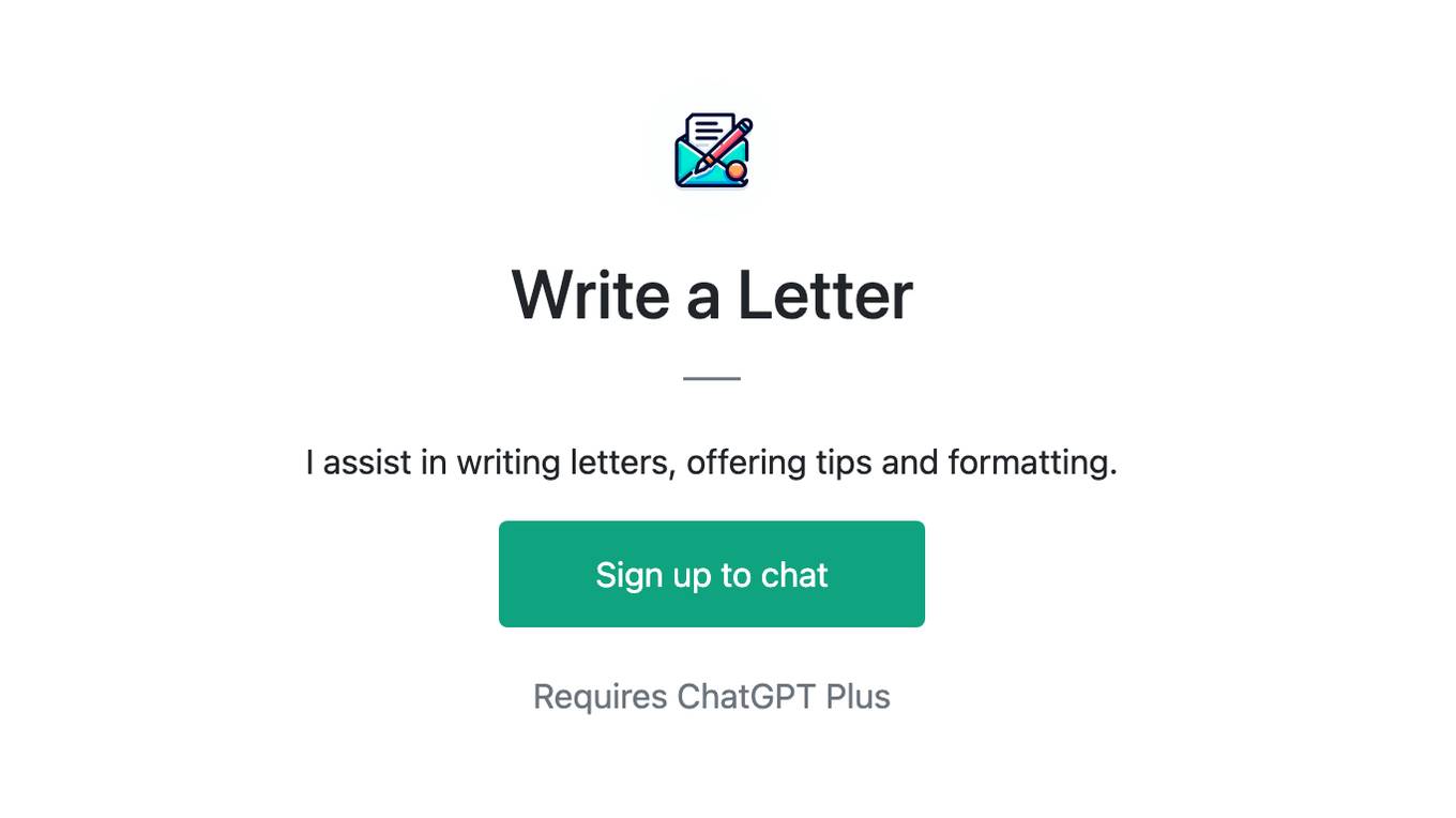 Write a Letter Screenshot