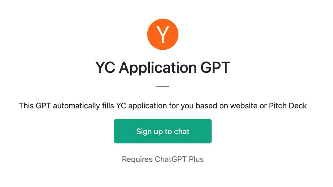 YC Application GPT Screenshot