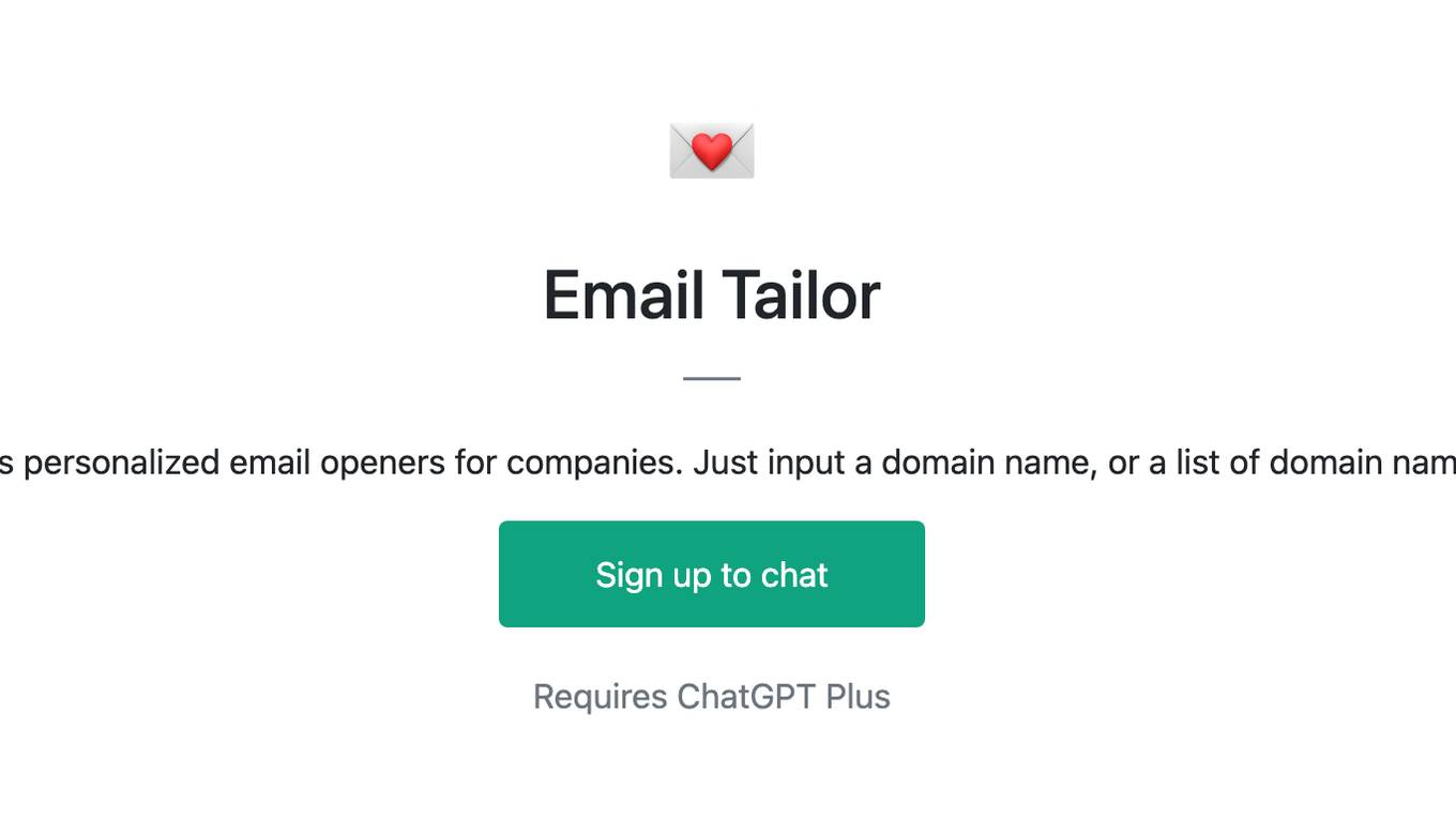 Email Tailor Screenshot