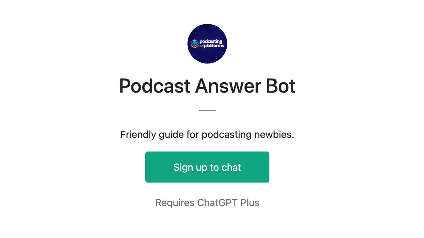 Podcast Answer Bot Screenshot