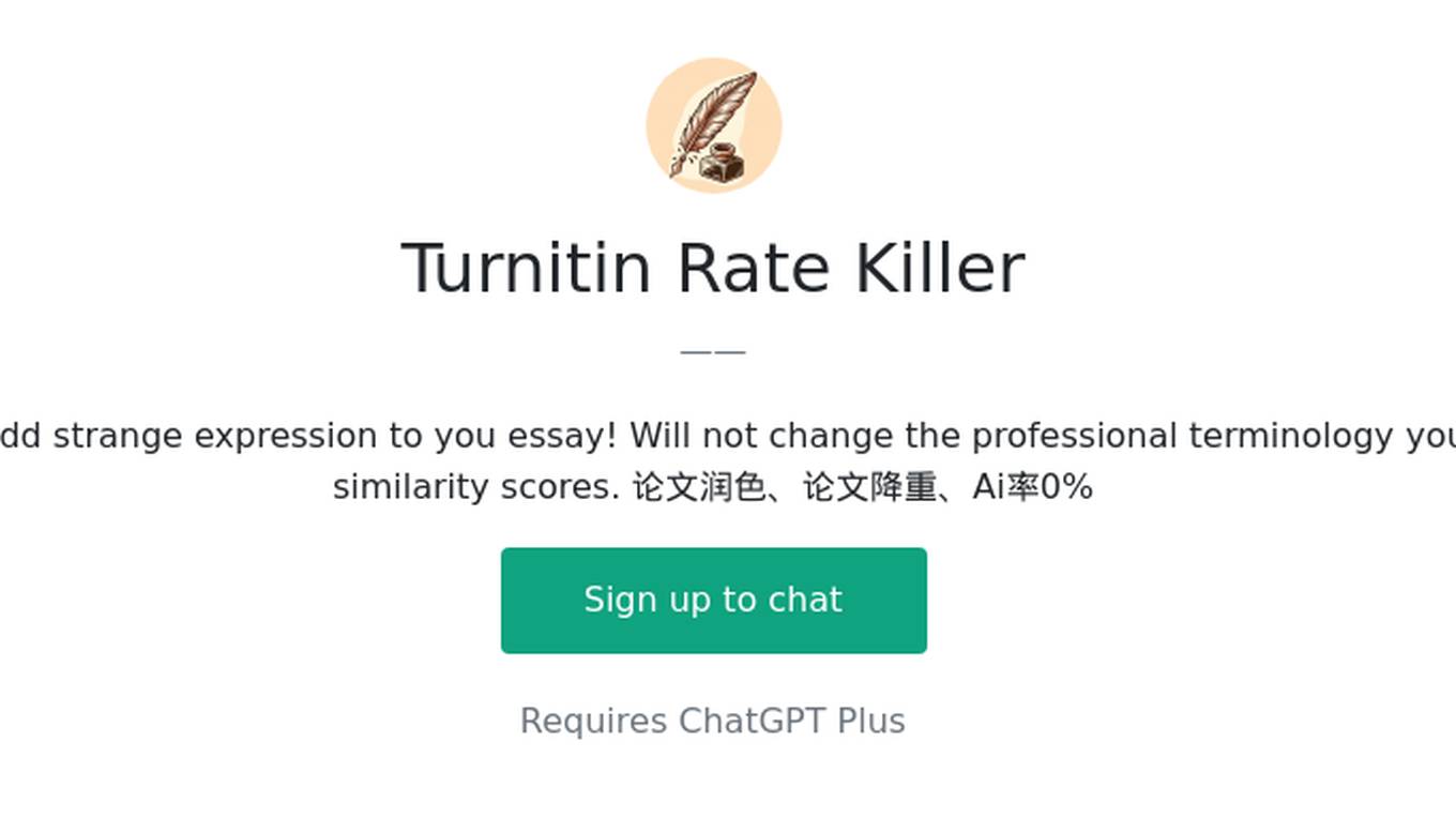 Turnitin Rate Killer Screenshot