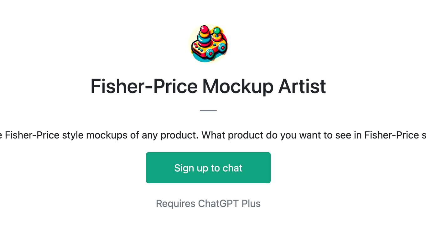 Fisher-Price Mockup Artist Screenshot