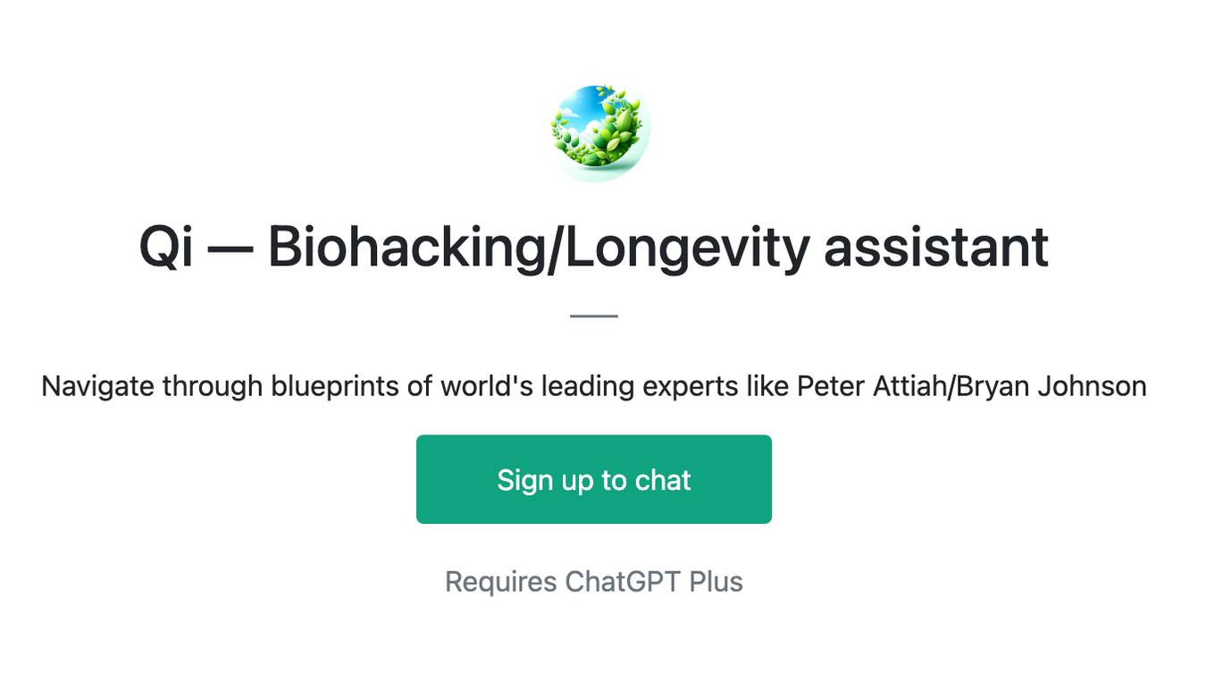 Qi — Biohacking/Longevity assistant Screenshot