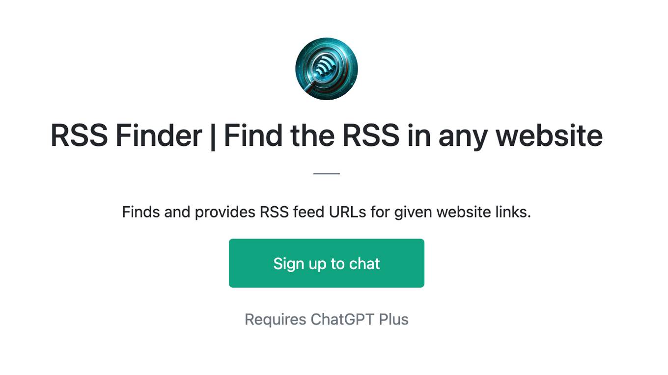 RSS Finder | Find the RSS in any website Screenshot