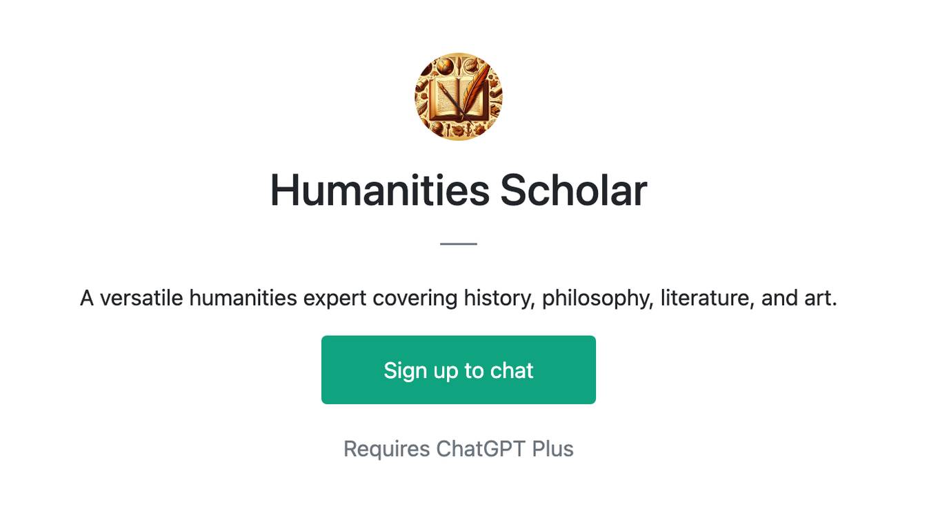 Humanities Scholar Screenshot