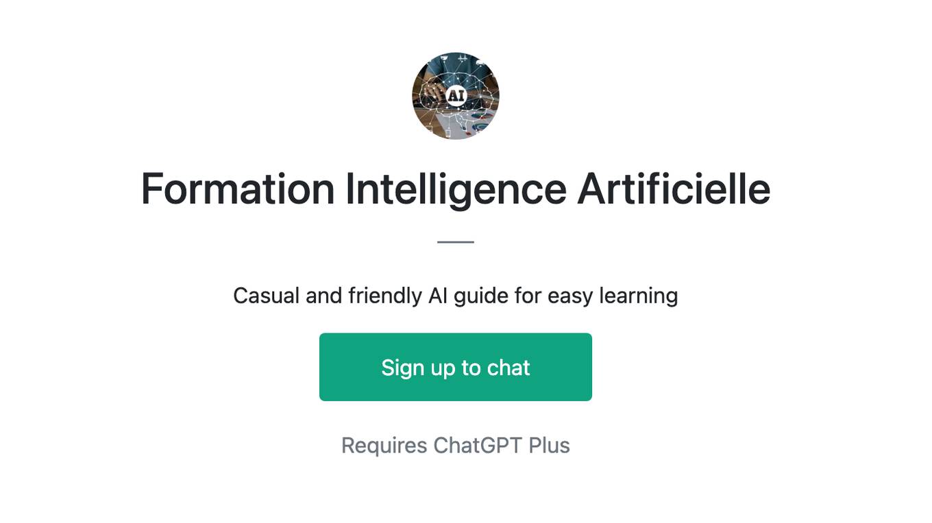 Formation Intelligence Artificielle Screenshot