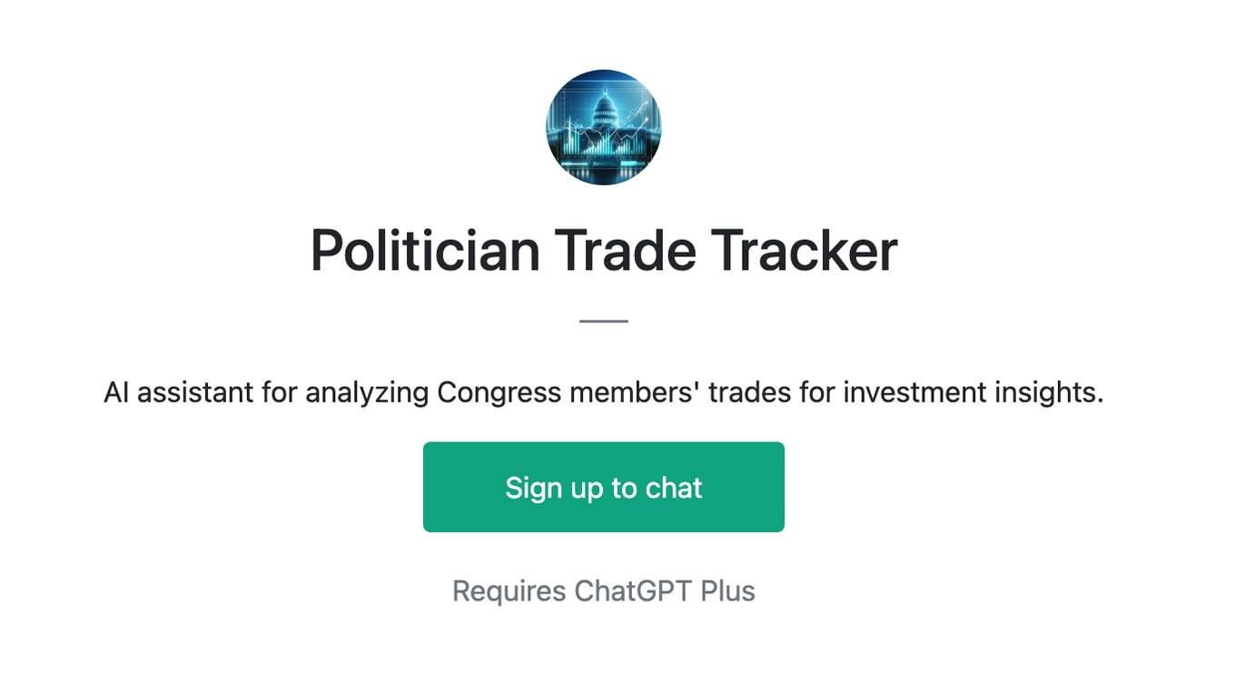 Politician Trade Tracker Screenshot