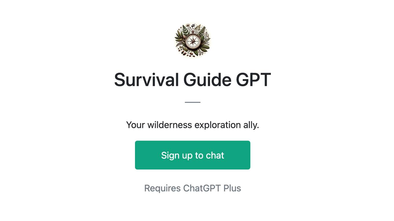 Survival Guide GPT Screenshot