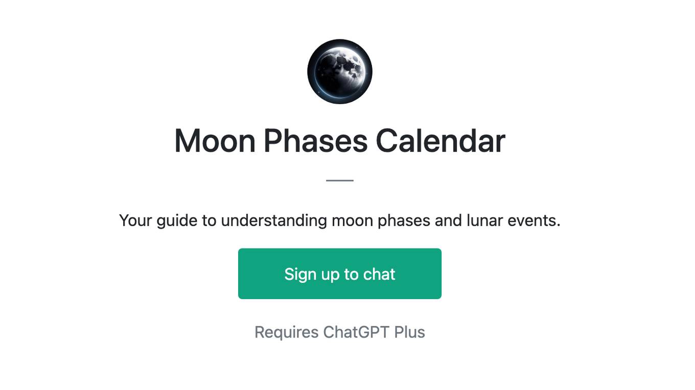 Moon Phases Calendar Screenshot