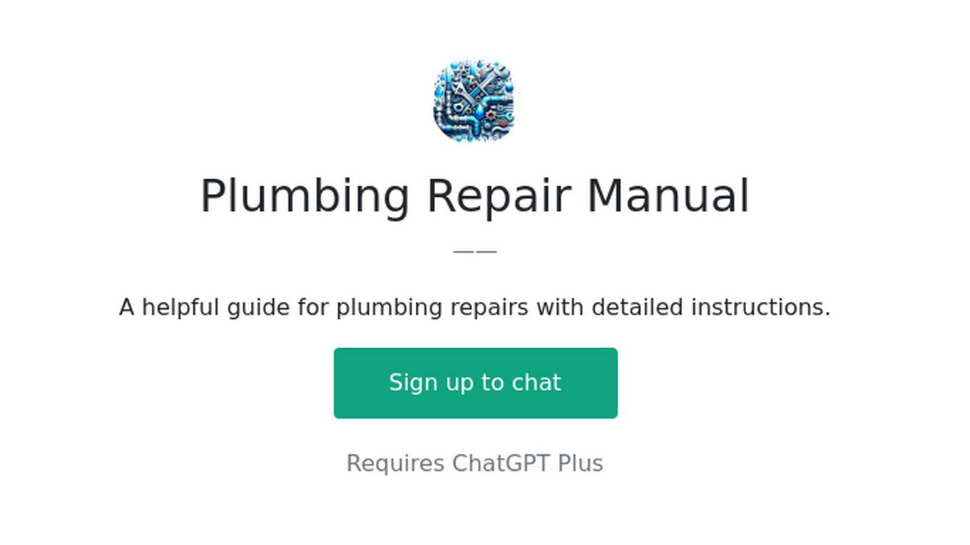 Plumbing Repair Manual Screenshot