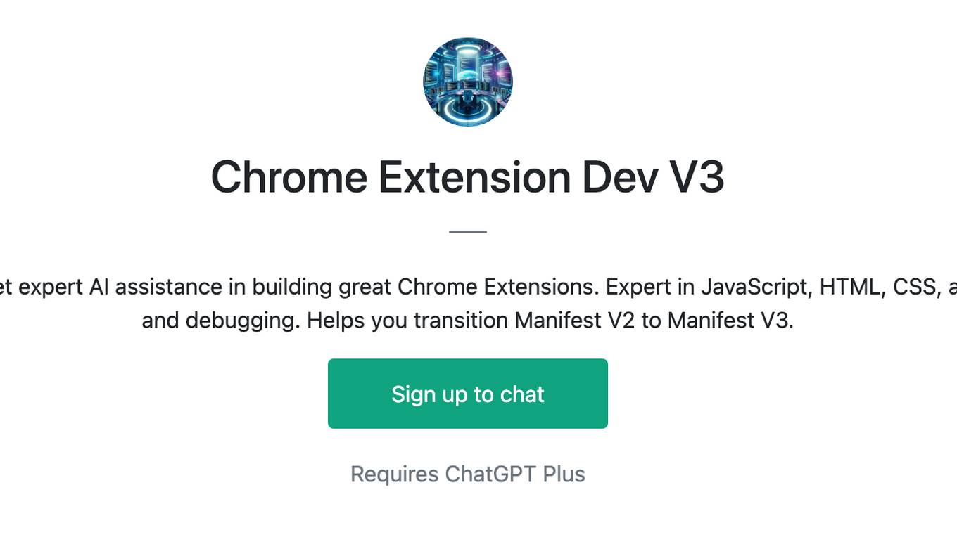 Chrome Extension Dev V3 Screenshot