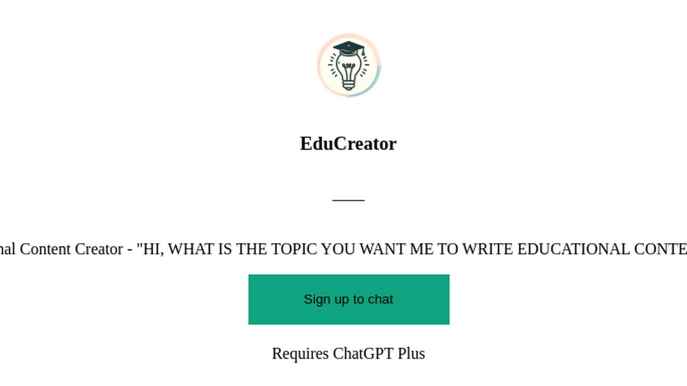 EduCreator Screenshot