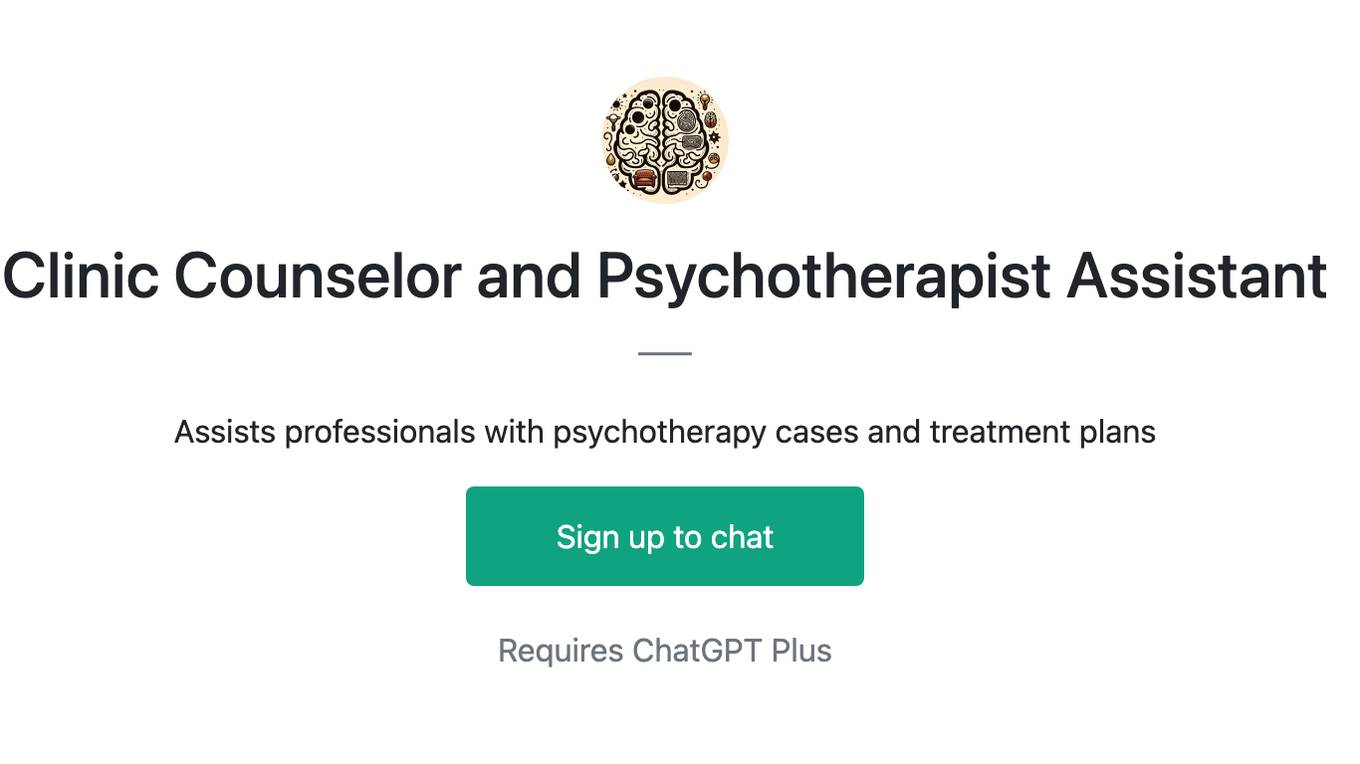 Clinic Counselor and Psychotherapist Assistant Screenshot