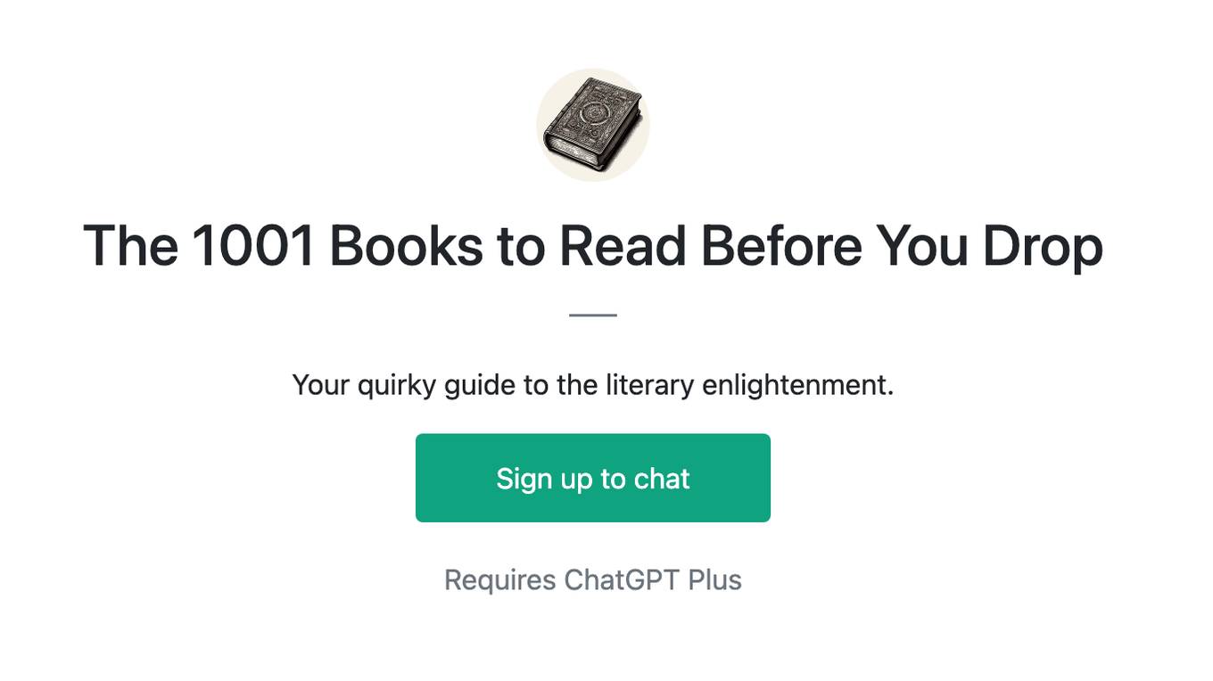 The 1001 Books to Read Before You Drop Screenshot