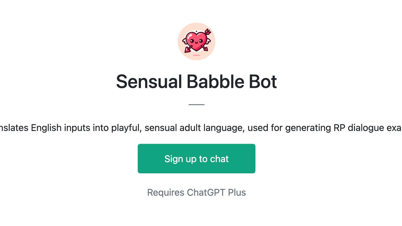 Sensual Babble Bot Screenshot