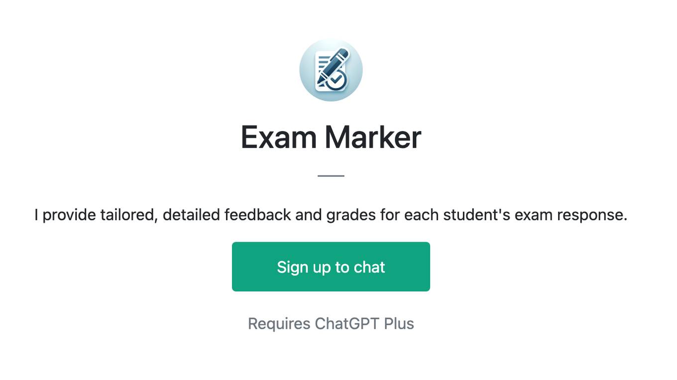 Exam Marker Screenshot