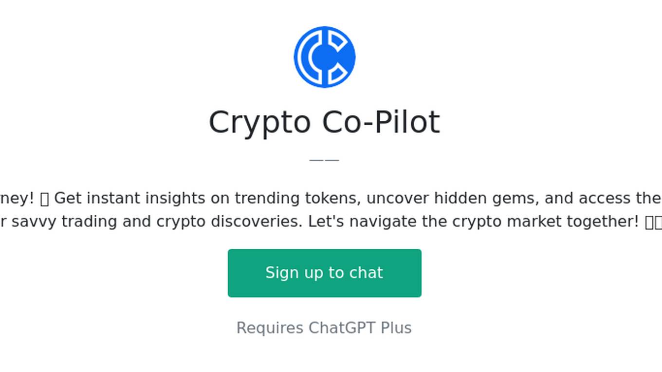 Crypto Co-Pilot Screenshot