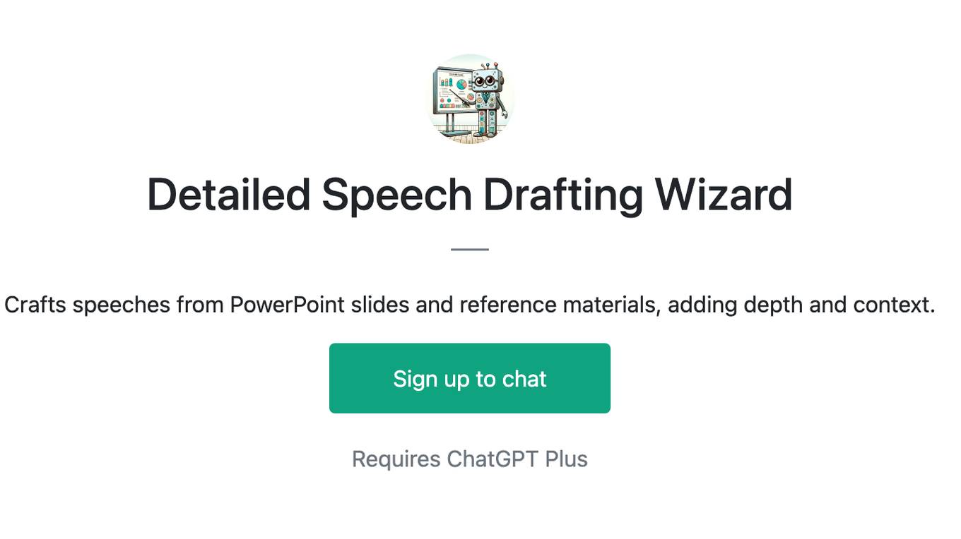 Detailed Speech Drafting Wizard Screenshot