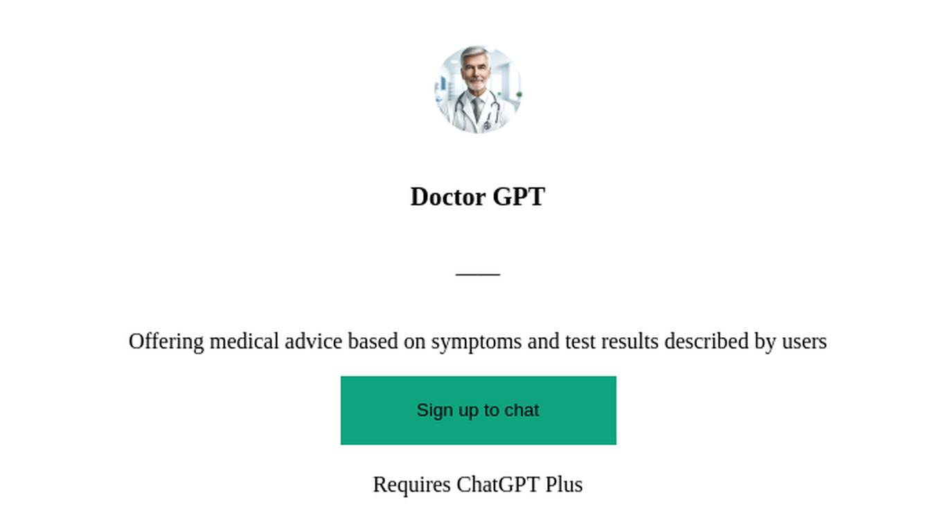 Doctor GPT Screenshot