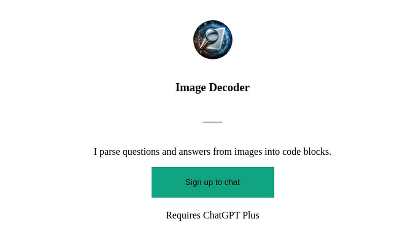 Image Decoder Screenshot