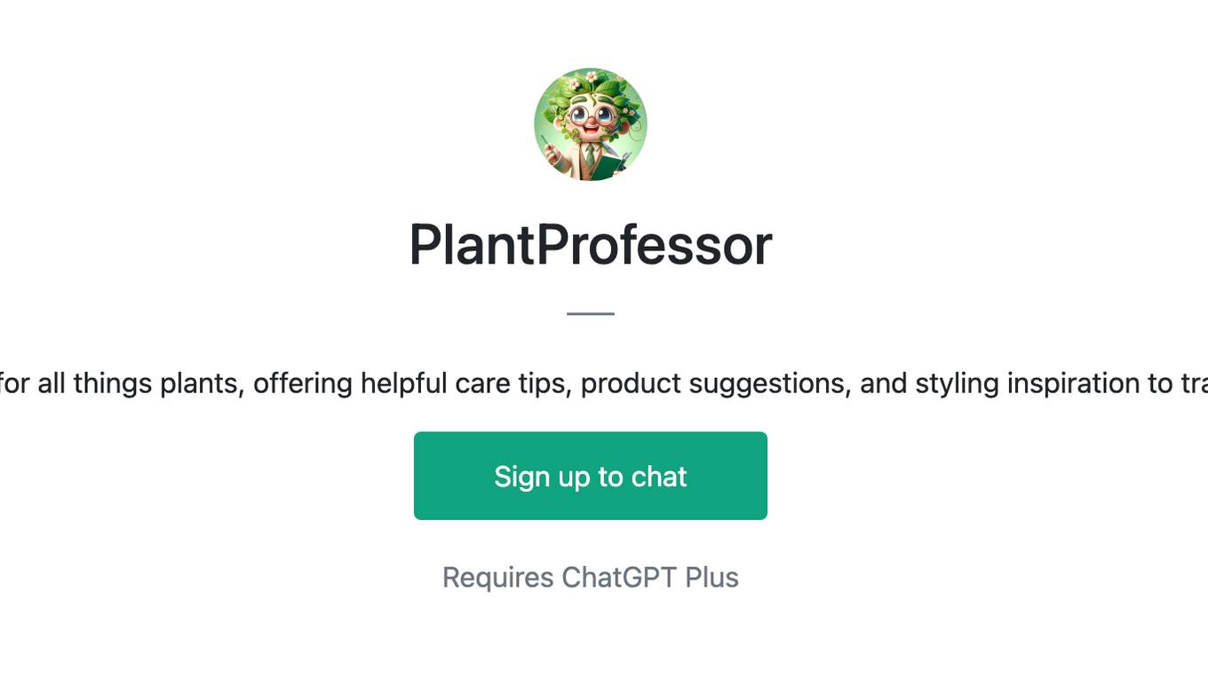 PlantProfessor Screenshot