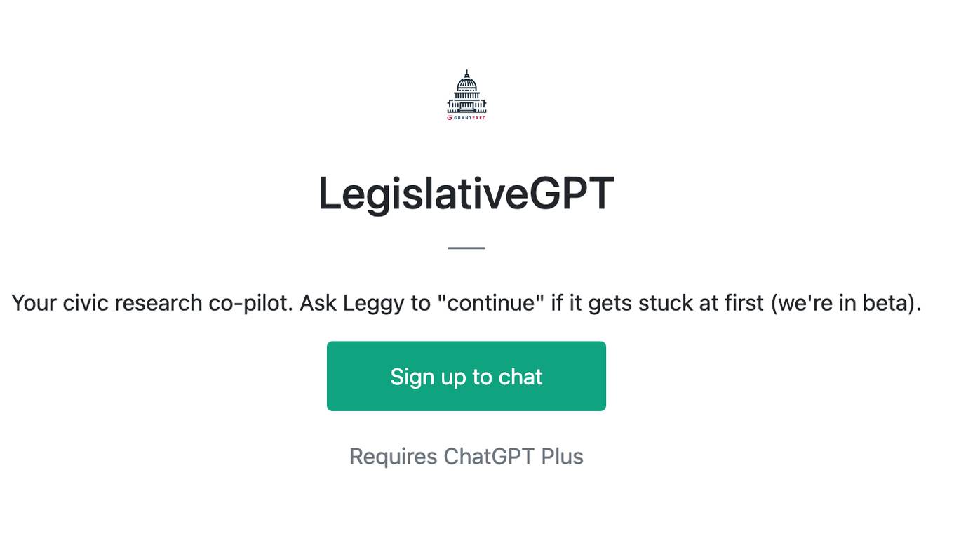 LegislativeGPT Screenshot