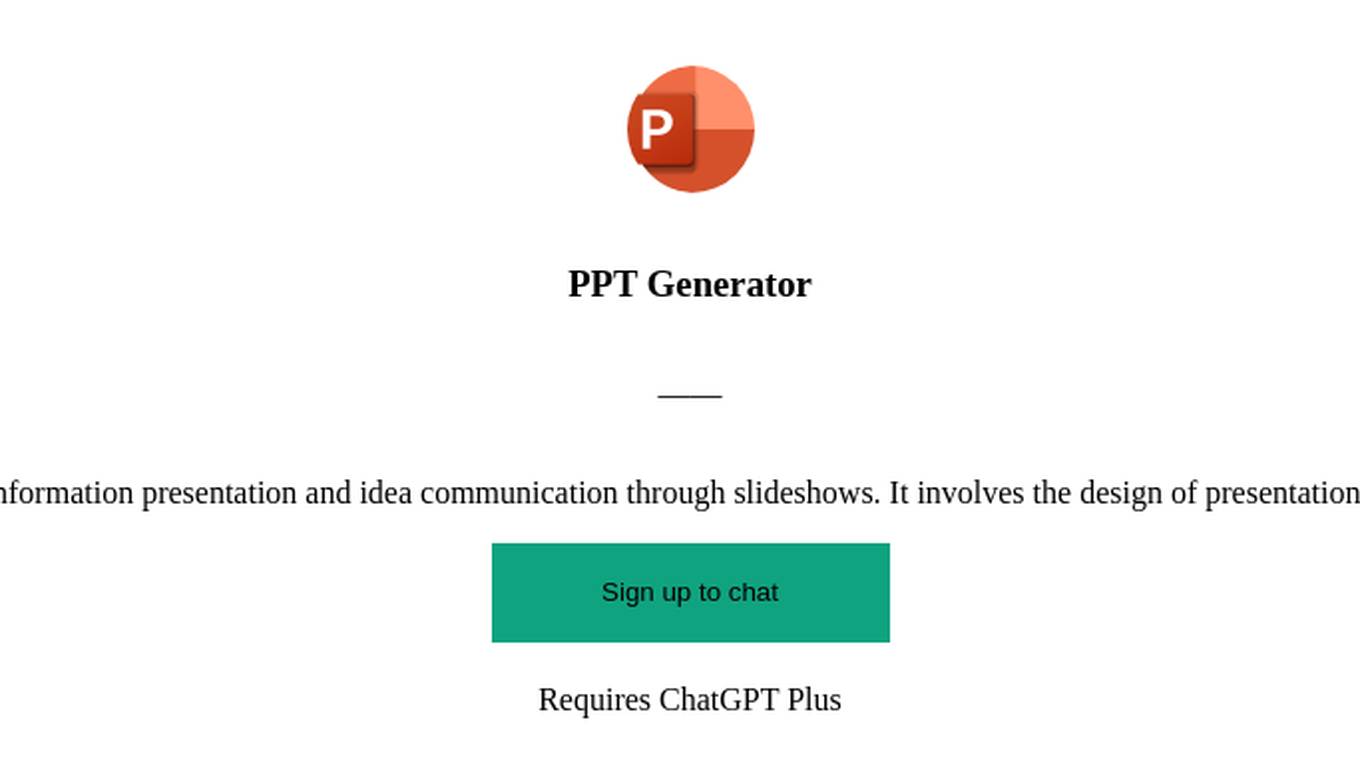 PPT Generator Screenshot