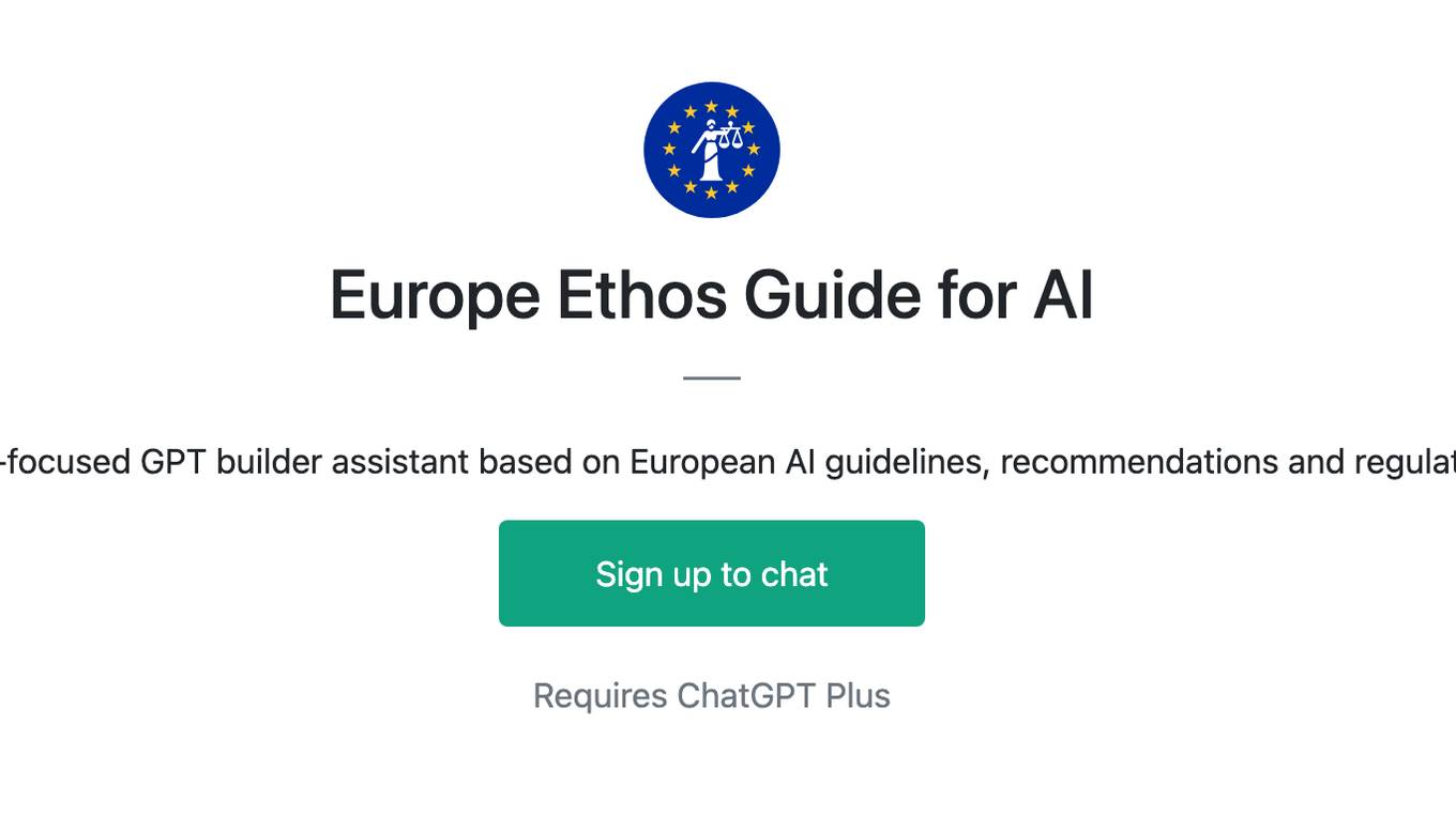 Europe Ethos Guide for AI Screenshot