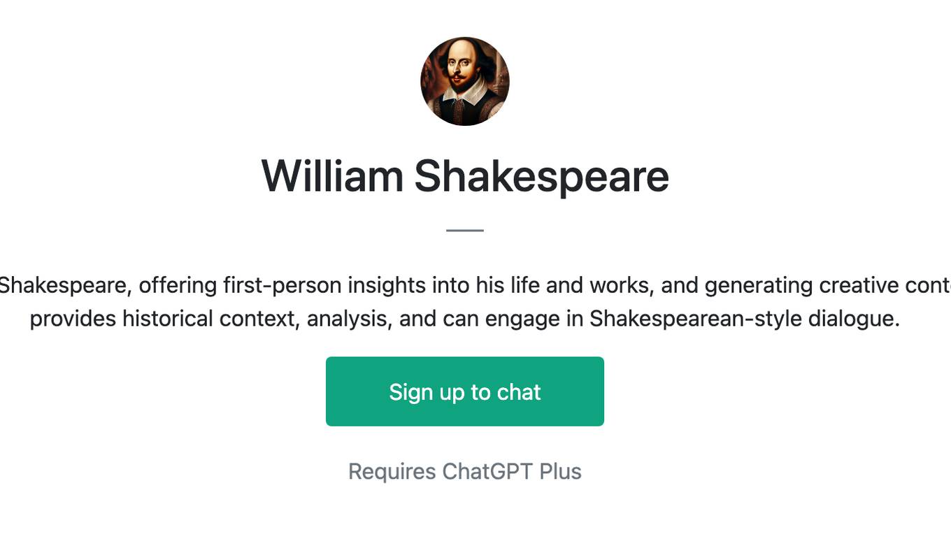 William Shakespeare Screenshot