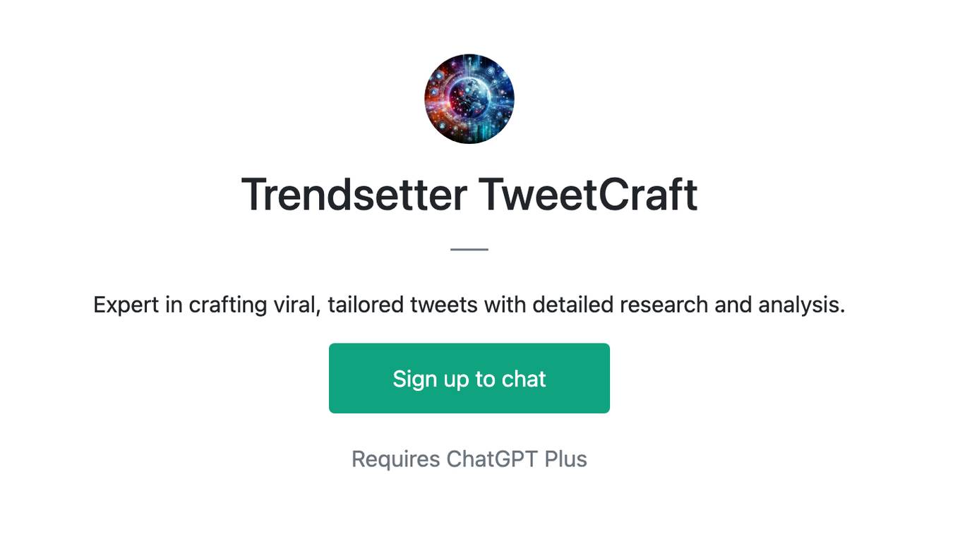 Trendsetter TweetCraft Screenshot