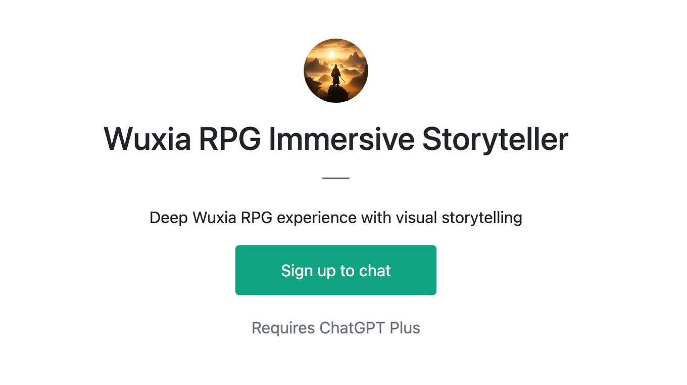 Wuxia RPG Immersive Storyteller Screenshot