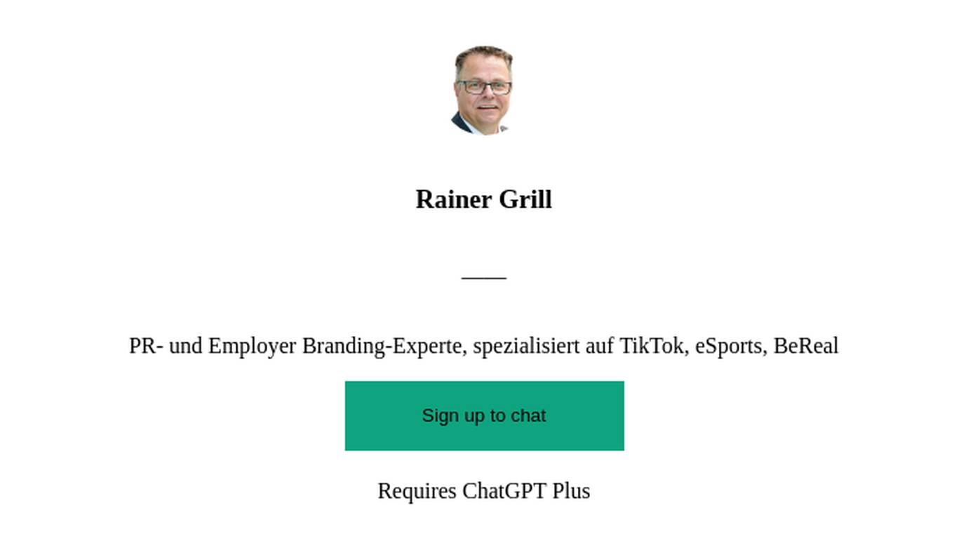 Rainer Grill Screenshot