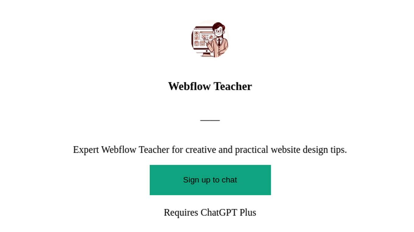 Webflow Teacher Screenshot