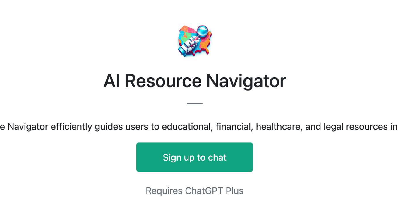 AI Resource Navigator Screenshot