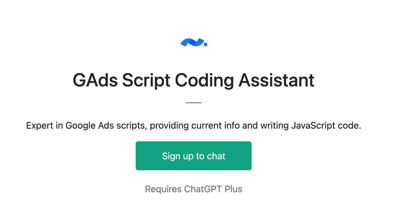 GAds Script Coding Assistant Screenshot