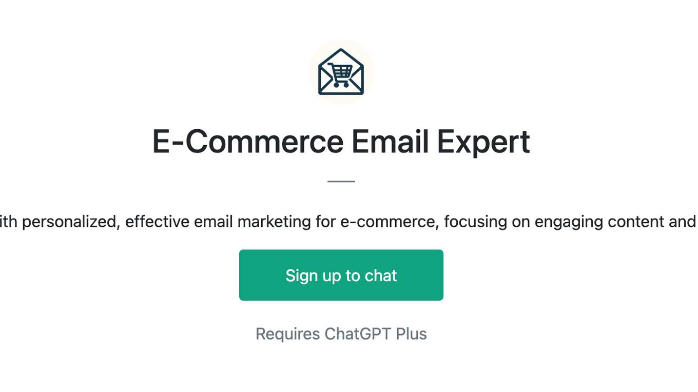 E-Commerce Email Expert Screenshot