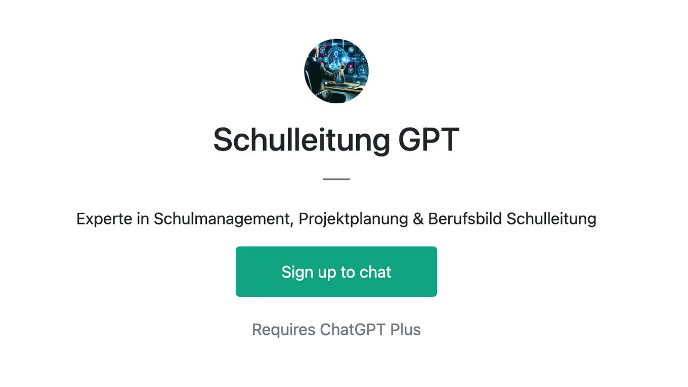 Schulleitung GPT Screenshot