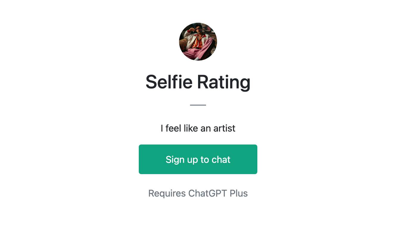 Selfie Rating Screenshot